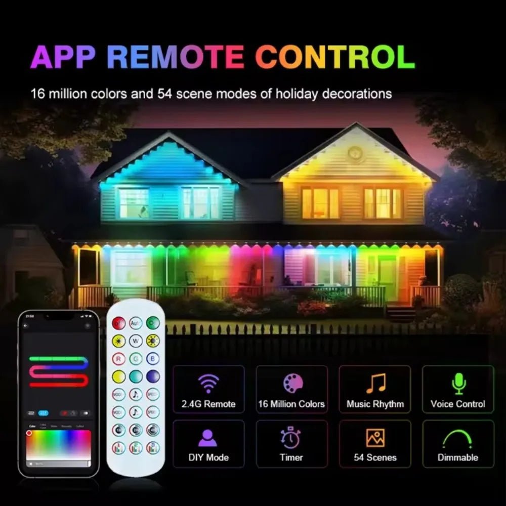 Outdoor Lights 300ft IP67 Eaves with App & Music Sync