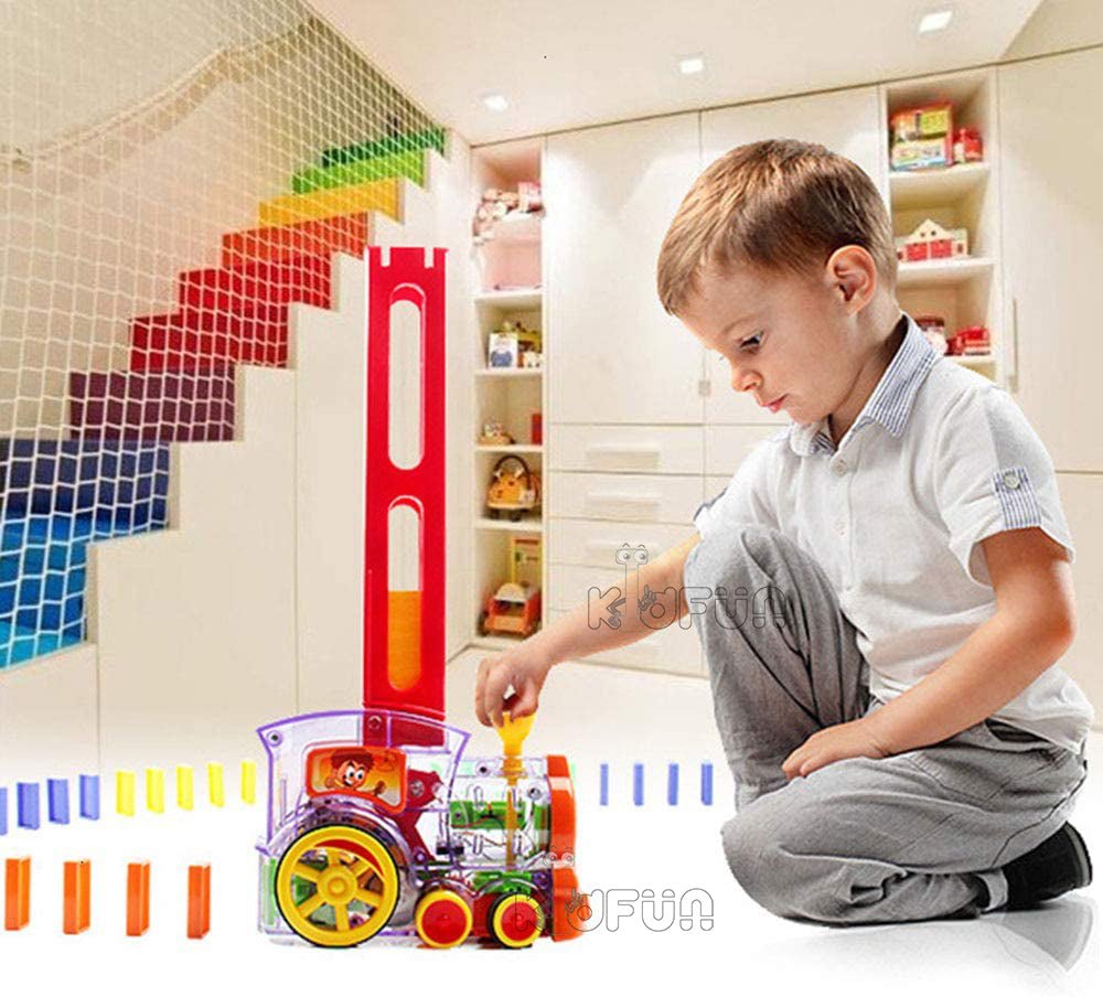 Automatic Laying Dominoes Train - Great Fun for Kids and Adults!