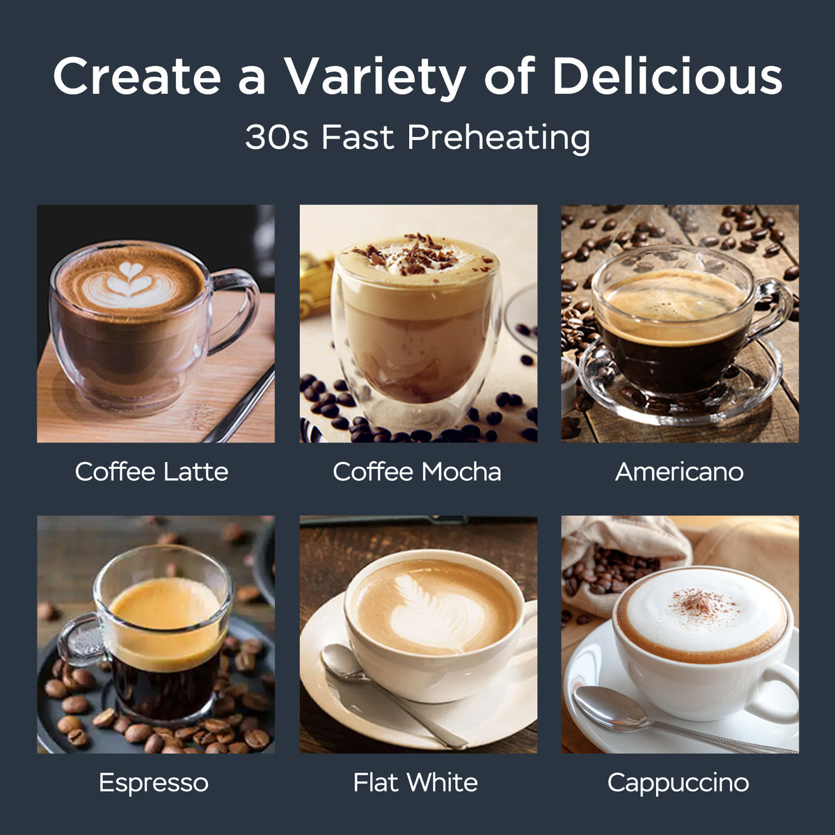 Geek Chef 20 Bar Espresso Machine with Milk Frother – 1.8L, Stainless Steel