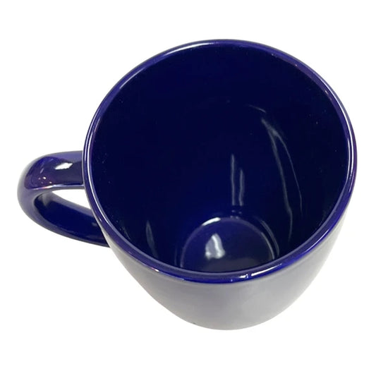 Elegant cobalt ceramic mug ideal for coffee shops and hospitality settings