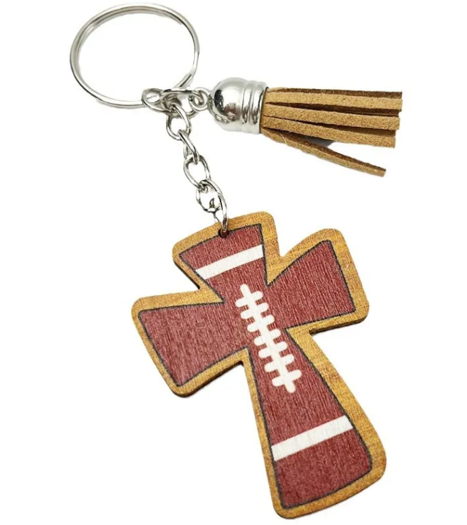 Football Cross Keychains product image 1