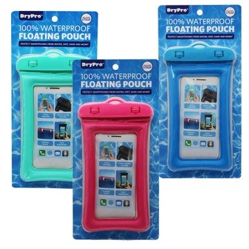 waterproof phone pouch fits smartphones up to 7 inch touchscreen friendly